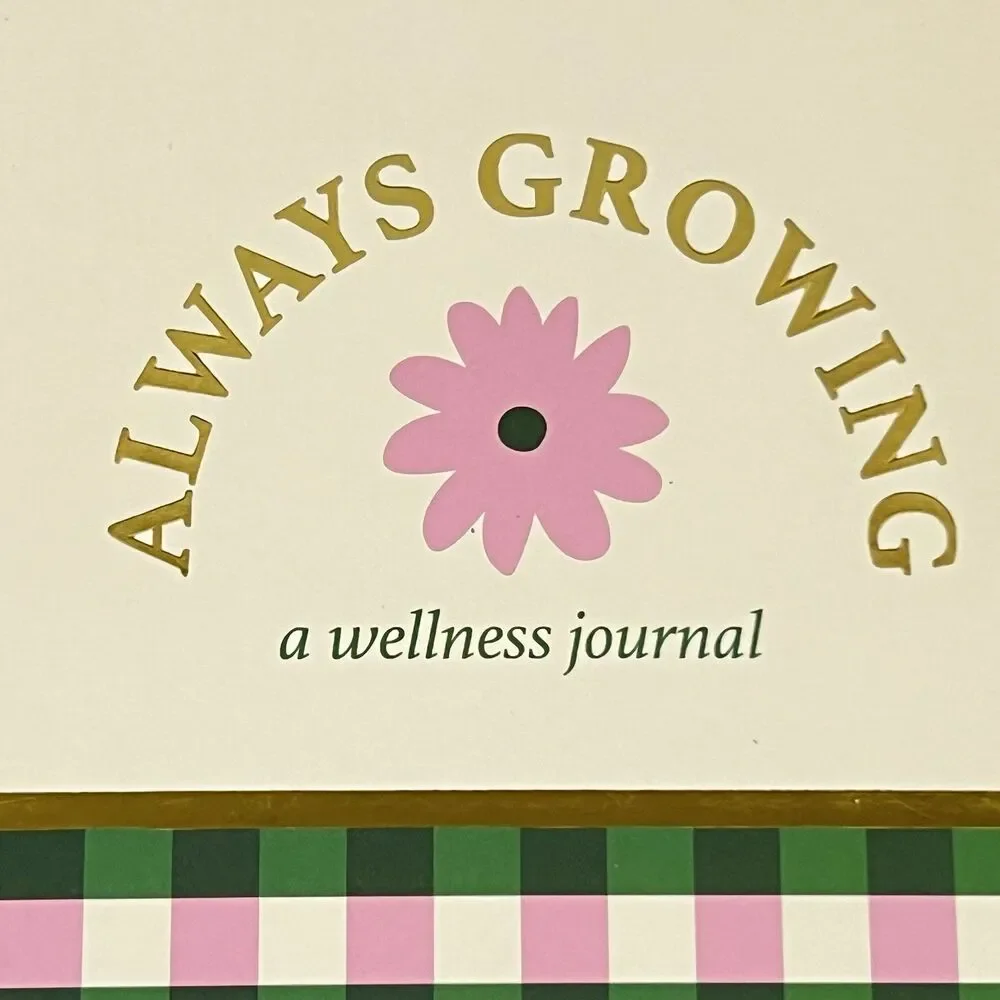Always Growing Guided Wellness Journal Multi 60 Lined Pages Hardcover Gingham